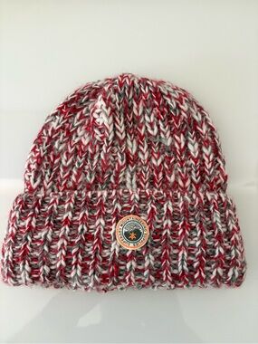 Superdry Men’s Knit Beanie in Red, White & Gray